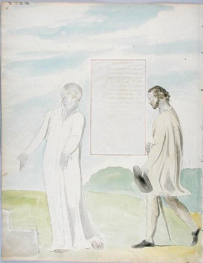 The Triumphs of Owen, design 92 from The Poems of Thomas Gray, 1797-98 by William Blake